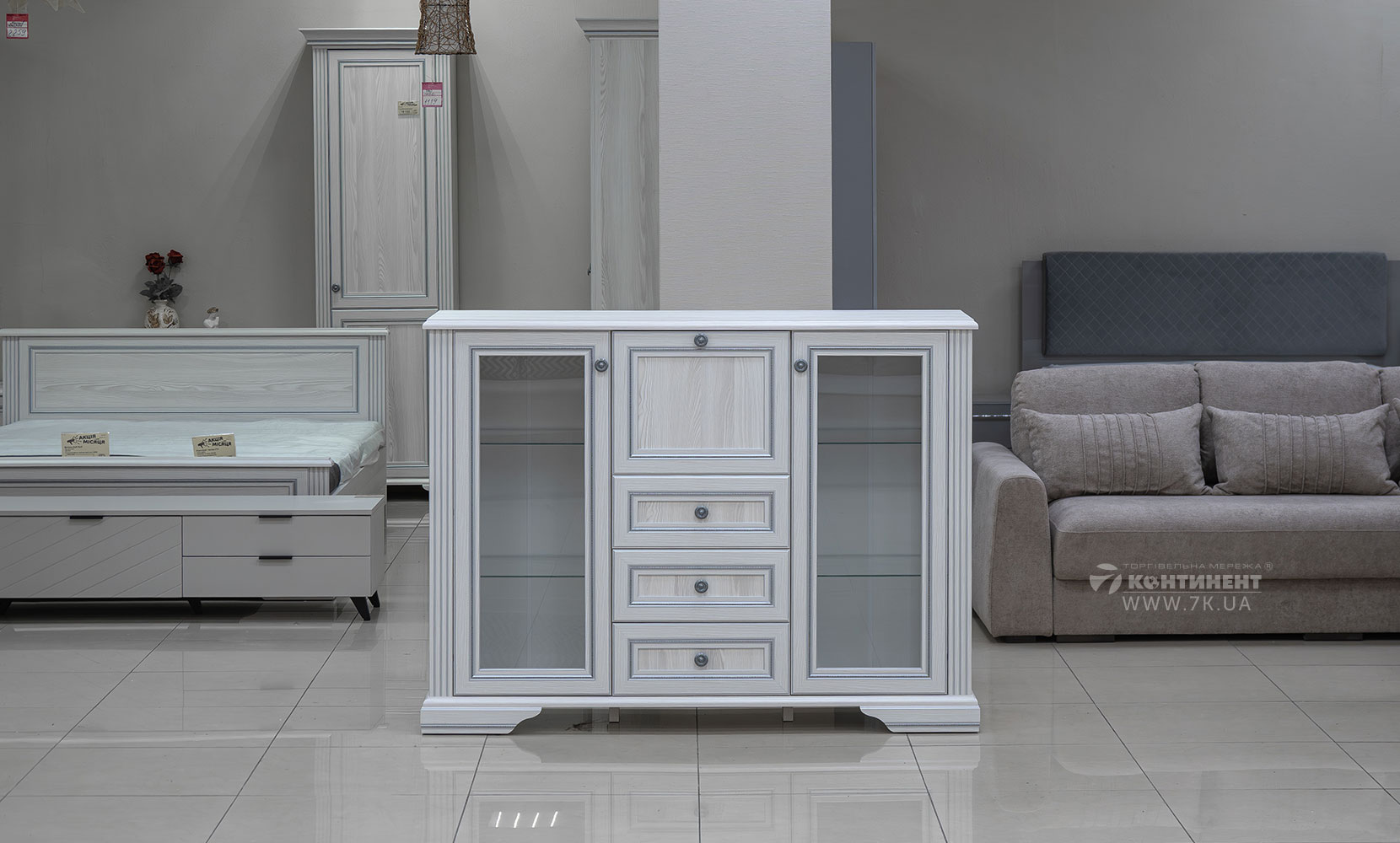 Комод Вайт комод 2W3S1B сосна срібна - фото 3 Комод Вайт комод 2W3S1B сосна срібна - фото 3