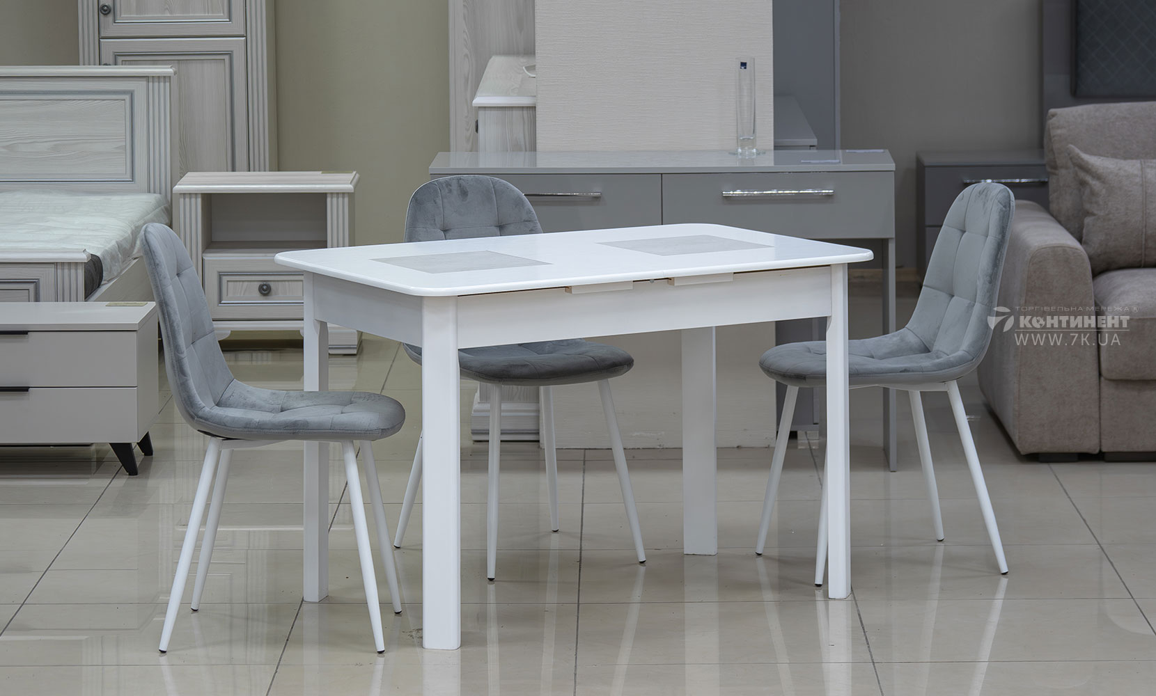 Кухонний стіл Бостон білий - фото 3 Кухонний стіл Бостон білий - фото 3