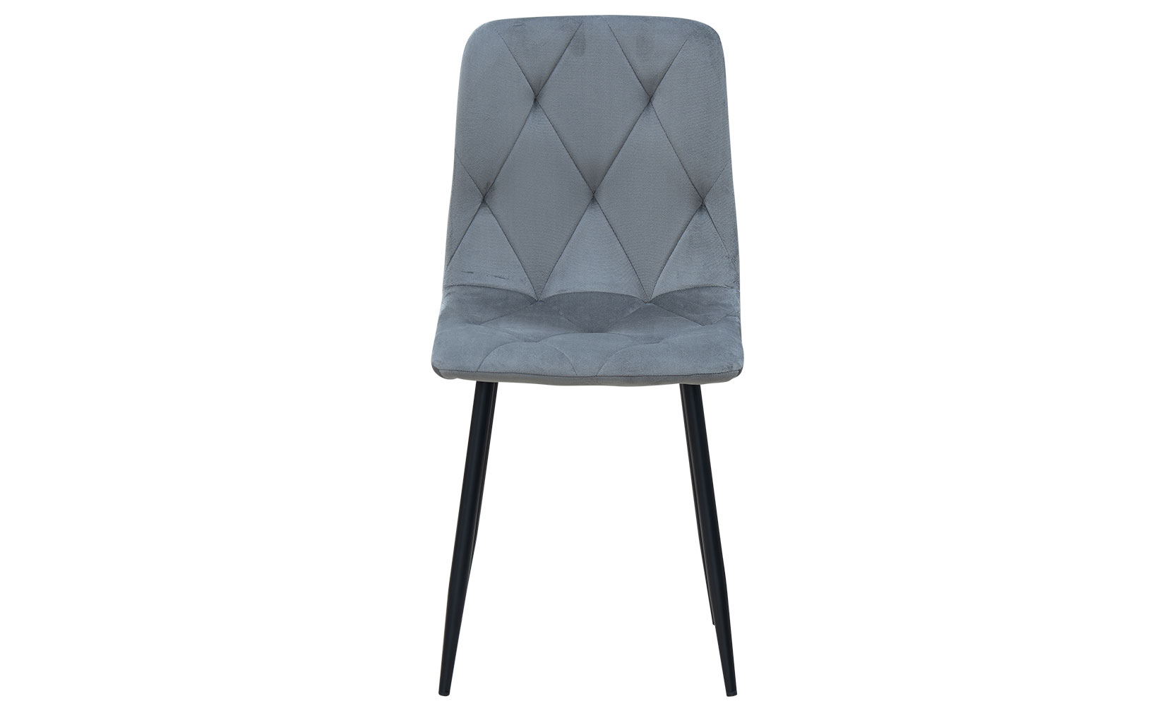 Кухонний стілець Меморі стілець (кратно 4шт) чорний/велюр сірий - фото 2