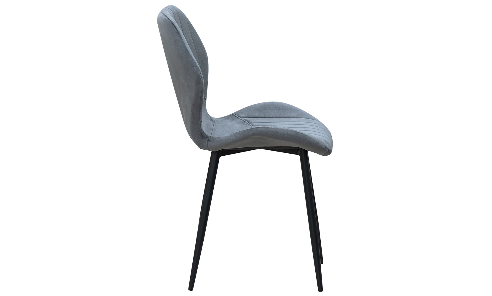 Кухонний стілець Леон стілець (кратно 4) чорний/велюр попелястий - фото 3