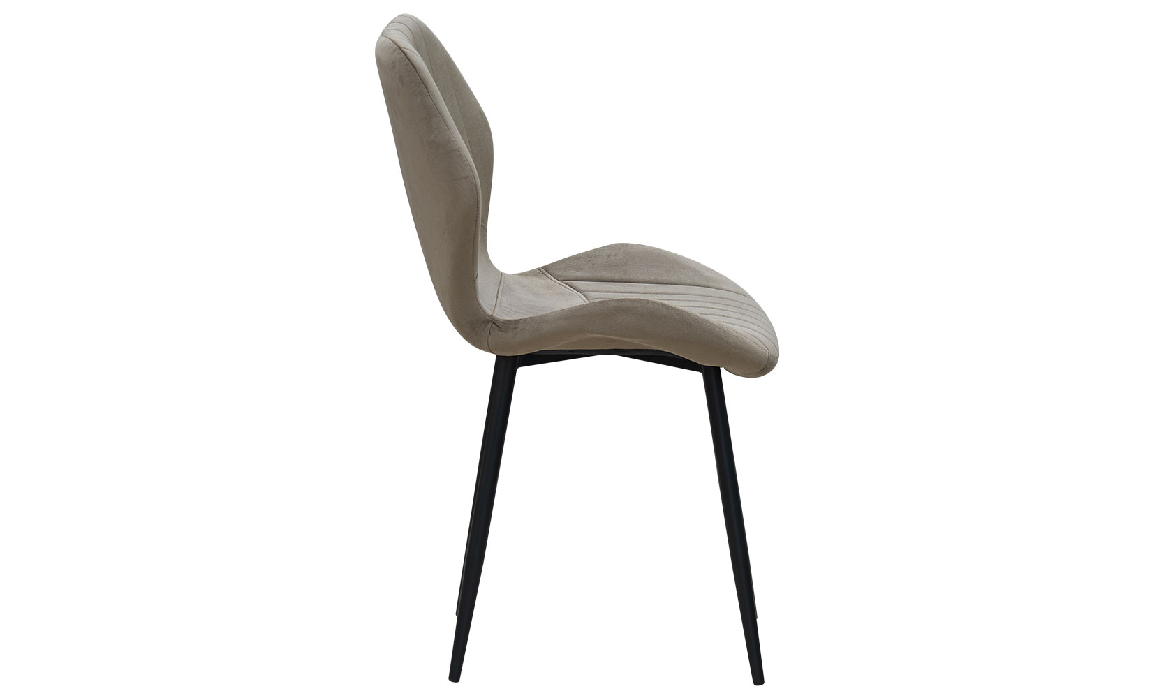 Кухонний стілець Леон стілець (кратно 4) чорний/велюр капучіно - фото 3