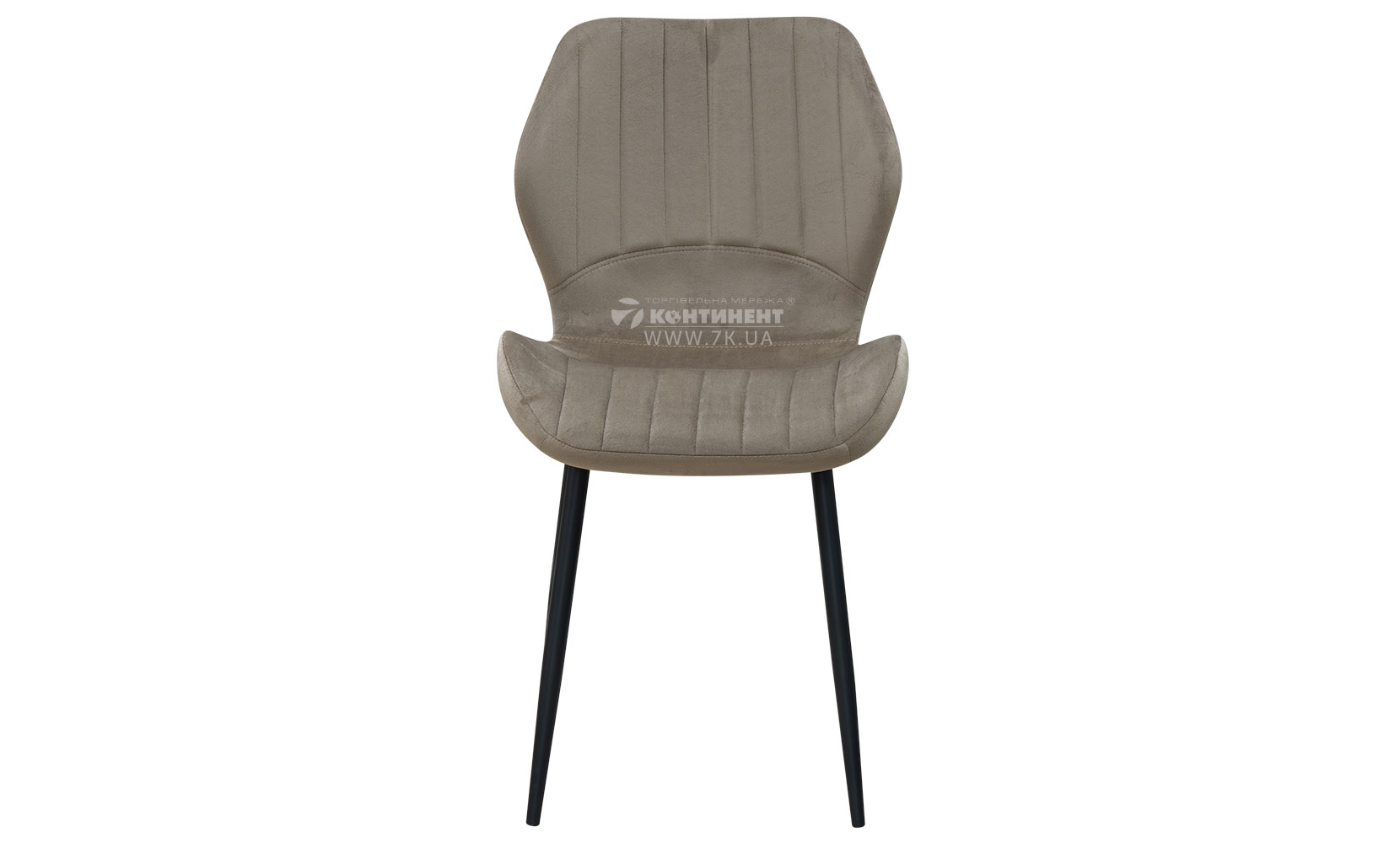 Кухонний стілець Леон стілець (кратно 4) чорний/велюр капучіно - фото 2