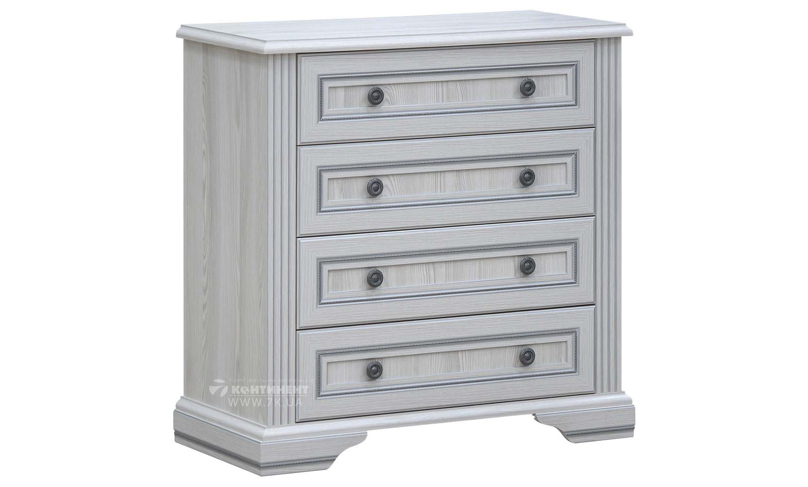 Комод Вайт комод 4S/90 сосна срібна - фото 1