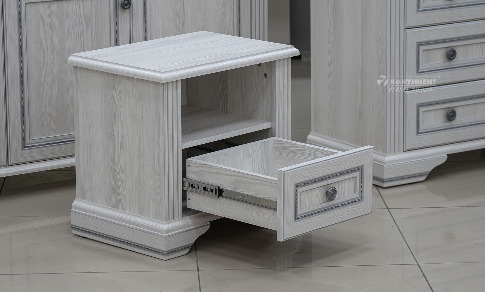 Приліжкова тумба Вайт тумба приліжкова 1S сосна срібна - фото 4