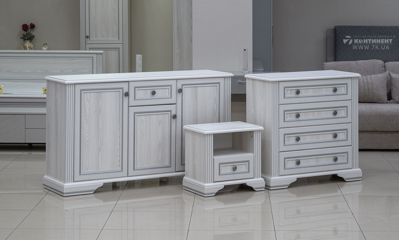 Приліжкова тумба Вайт тумба приліжкова 1S сосна срібна - фото 5