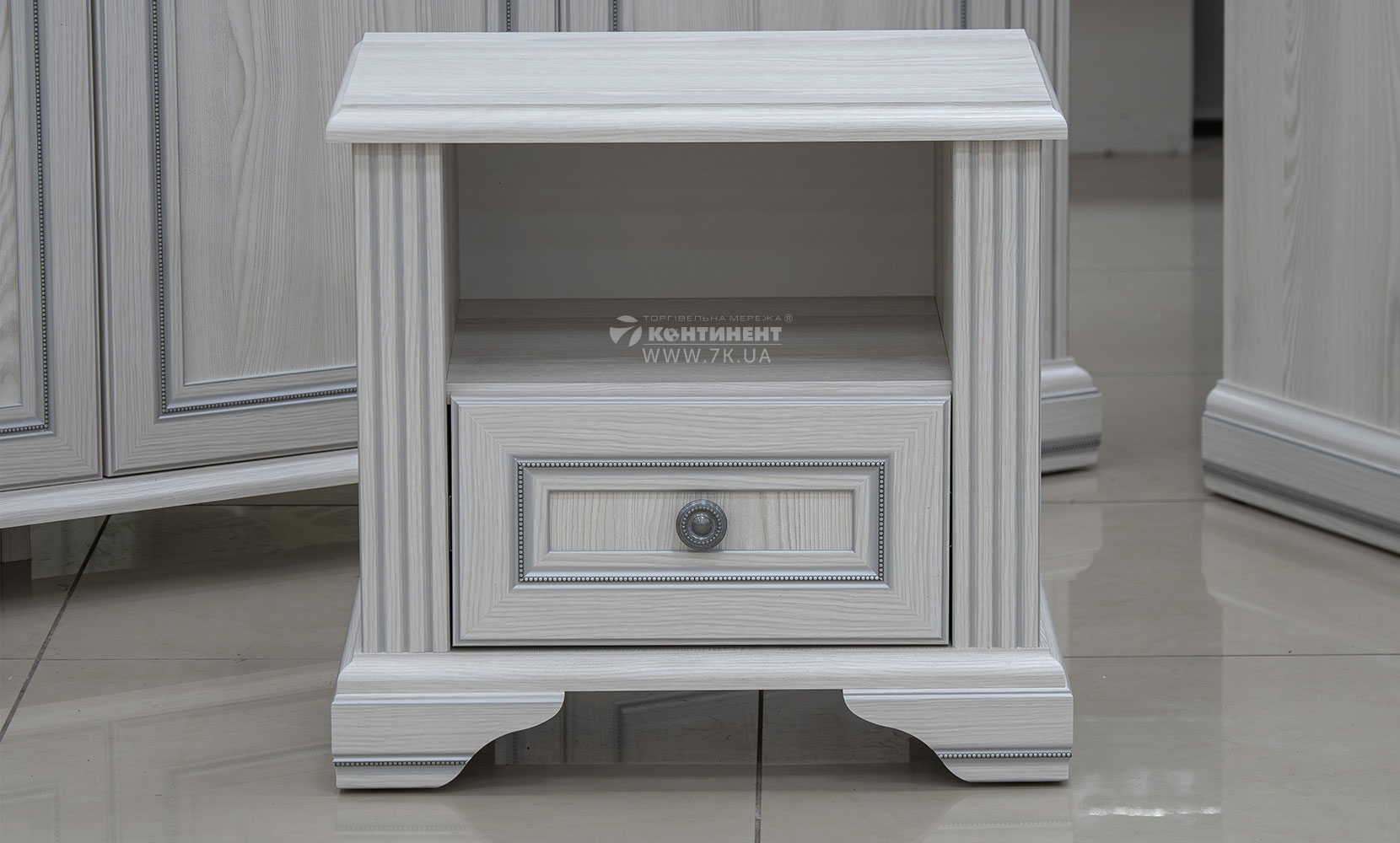 Приліжкова тумба Вайт тумба приліжкова 1S сосна срібна - фото 3