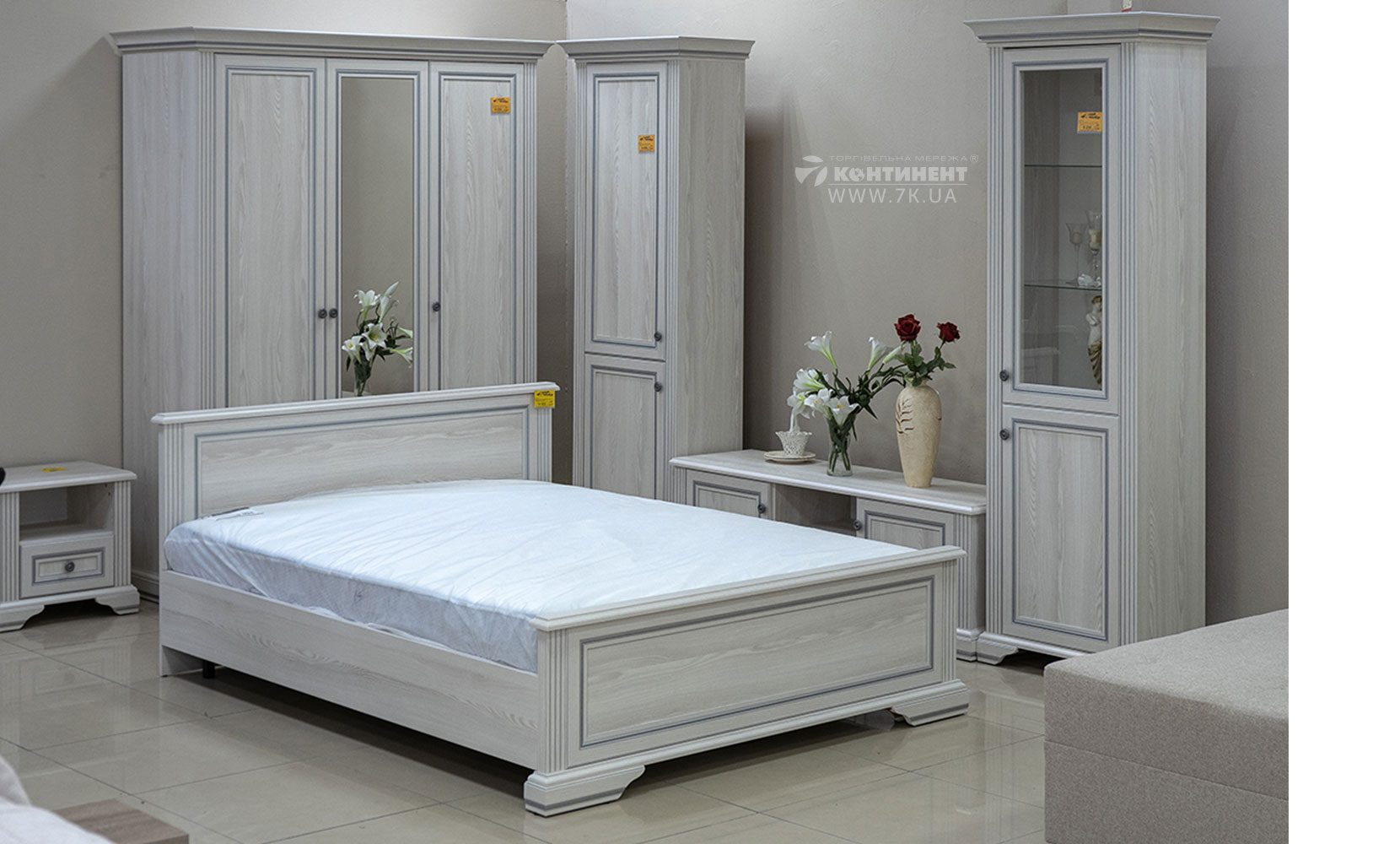 Шафа у спальню Вайт шафа 3D(2S) сосна срібна - фото 4