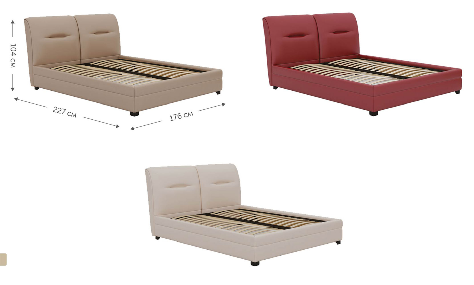 М'які ліжка Аврора 160*200 з підйом.механізмом,  б/м в тканині 1 кат. - фото 2