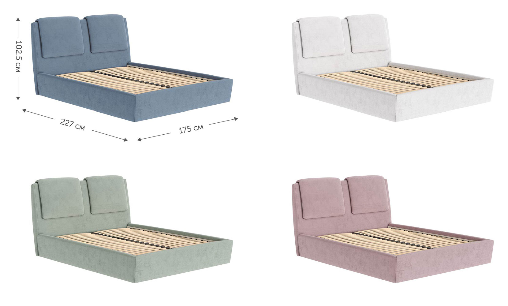 М'які ліжка Лаура 160*200 з підйом.механізмом, б/м в тканині 1кат - фото 2