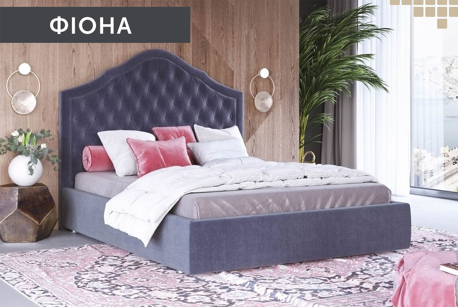 М'які ліжка Фіона 160*200 з підйом.механізмом, б/м в тканині 1кат - фото 1