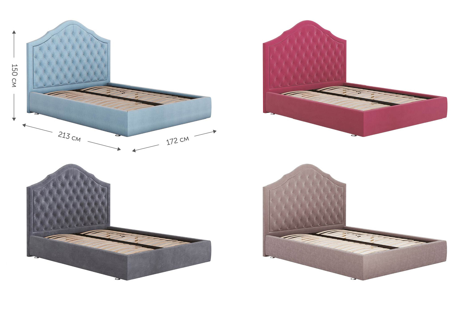 М'які ліжка Фіона 160*200 з підйом.механізмом, б/м в тканині 1кат - фото 2