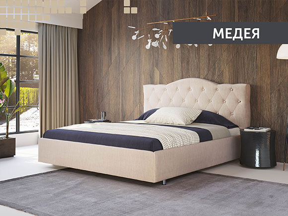 Медея 160*200 з підйом.механізмом, б/м в тканині 1кат