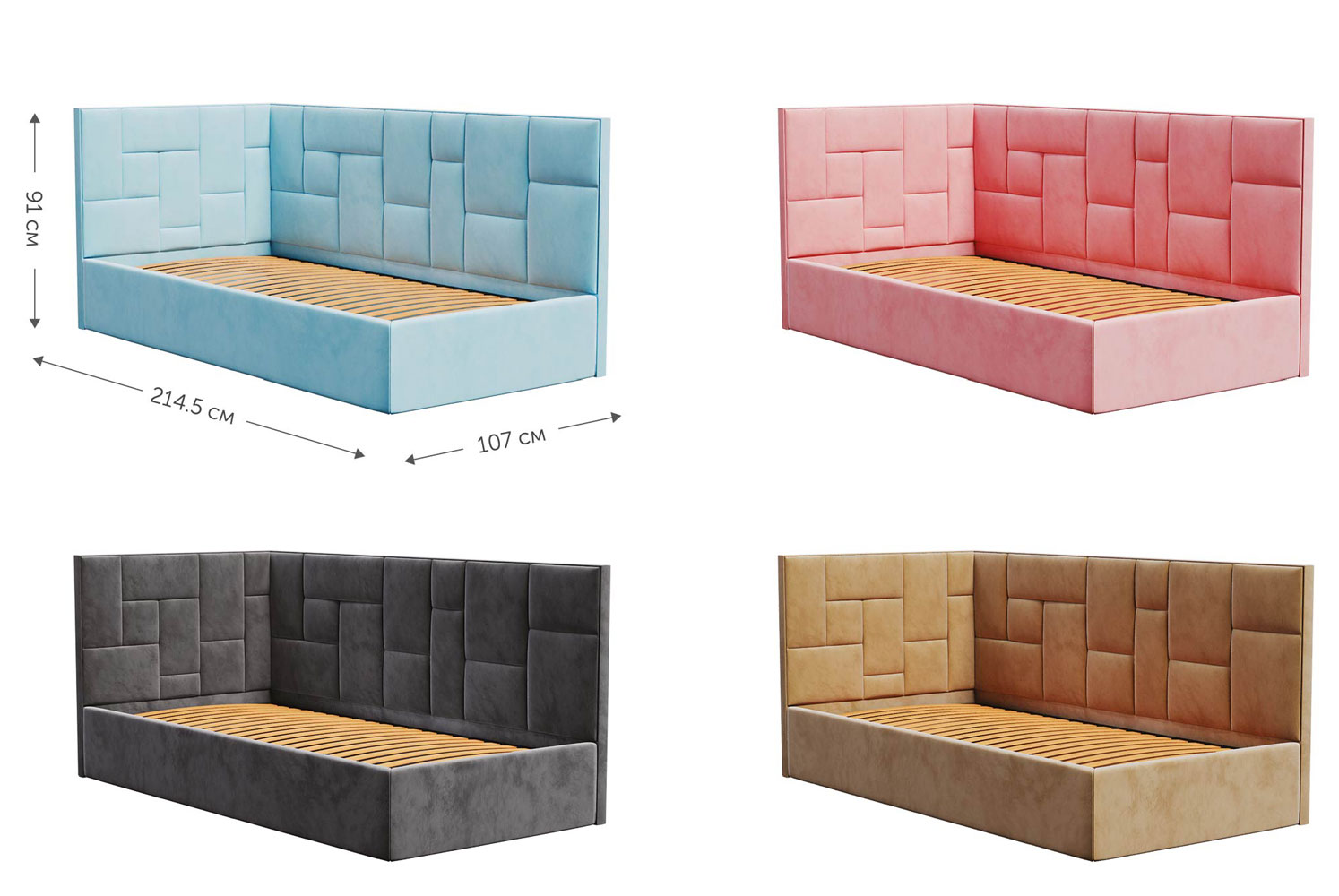 М'які ліжка Форест 90*200 з підйом.механізмом, б/м в тканині 1кат - фото 2