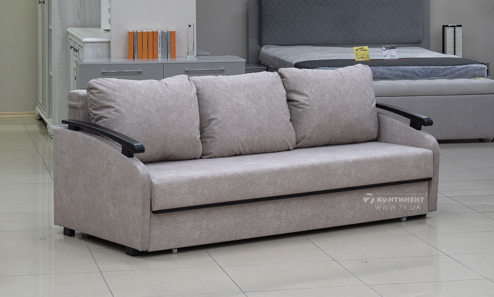 Прямий диван Оскар в тканині 0 категорії - фото 2