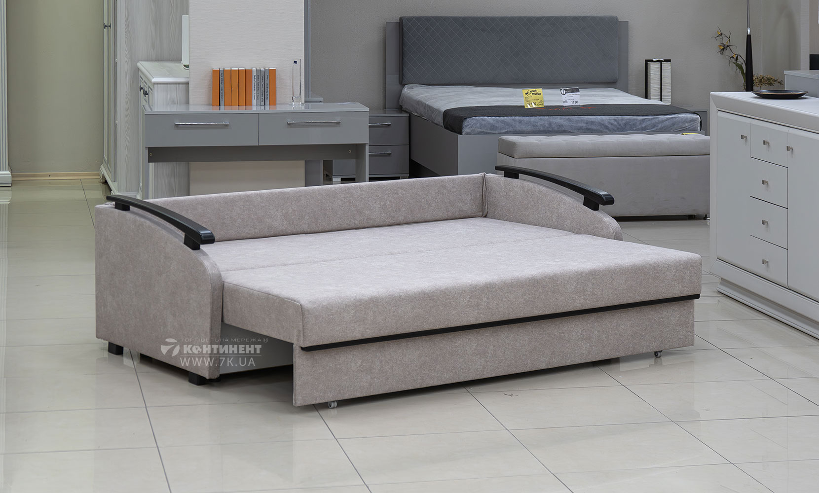 Прямий диван Оскар в тканині 0 категорії - фото 4