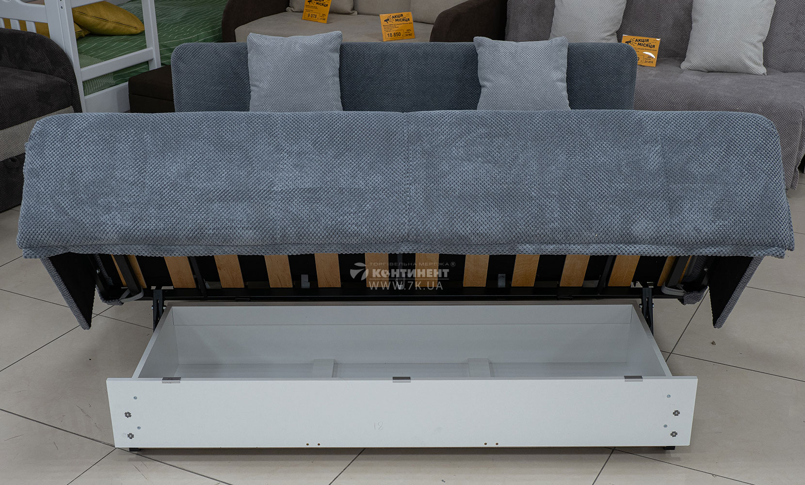 Прямий диван Мальта NEW 1,8 з коробом в тканині 0 категорії - фото 4 Прямий диван Мальта NEW 1,8 з коробом в тканині 0 категорії - фото 4
