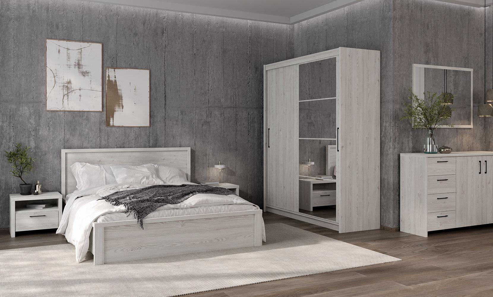 Шафа у спальню Бланш 004 шафа-купе SZF 180 модрина сибіу - фото 3