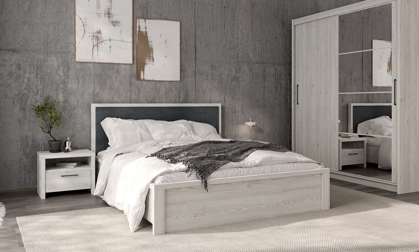 Ліжко Бланш 006 Ліжко LOZ160(каркас) lux модрина сибіу - фото 1