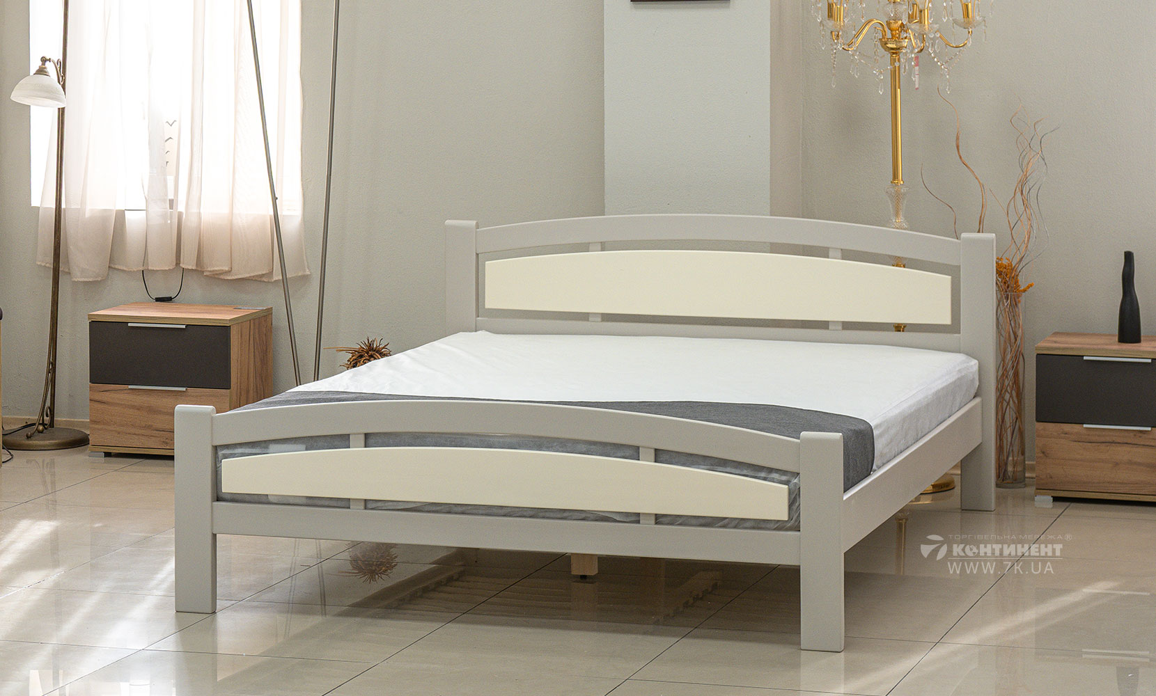 Ліжко Джерсі ліжко 160х200 з вкладом (б/м) латте S2005-Y50R/айворі S 0505-Y30R - фото 3