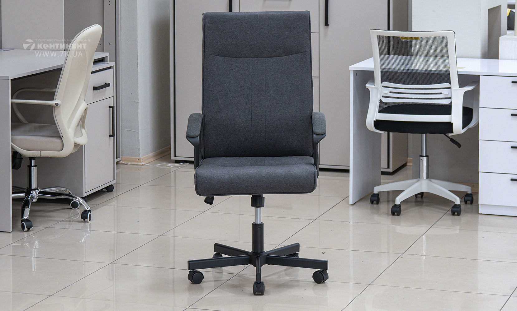 Офісне крісло Стілець офісний Нео сірий - фото 3