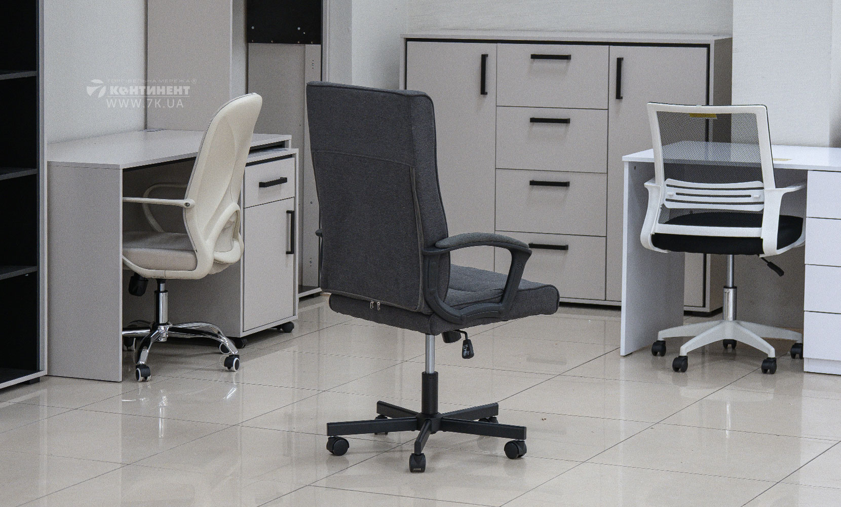Офісне крісло Стілець офісний Нео сірий - фото 5