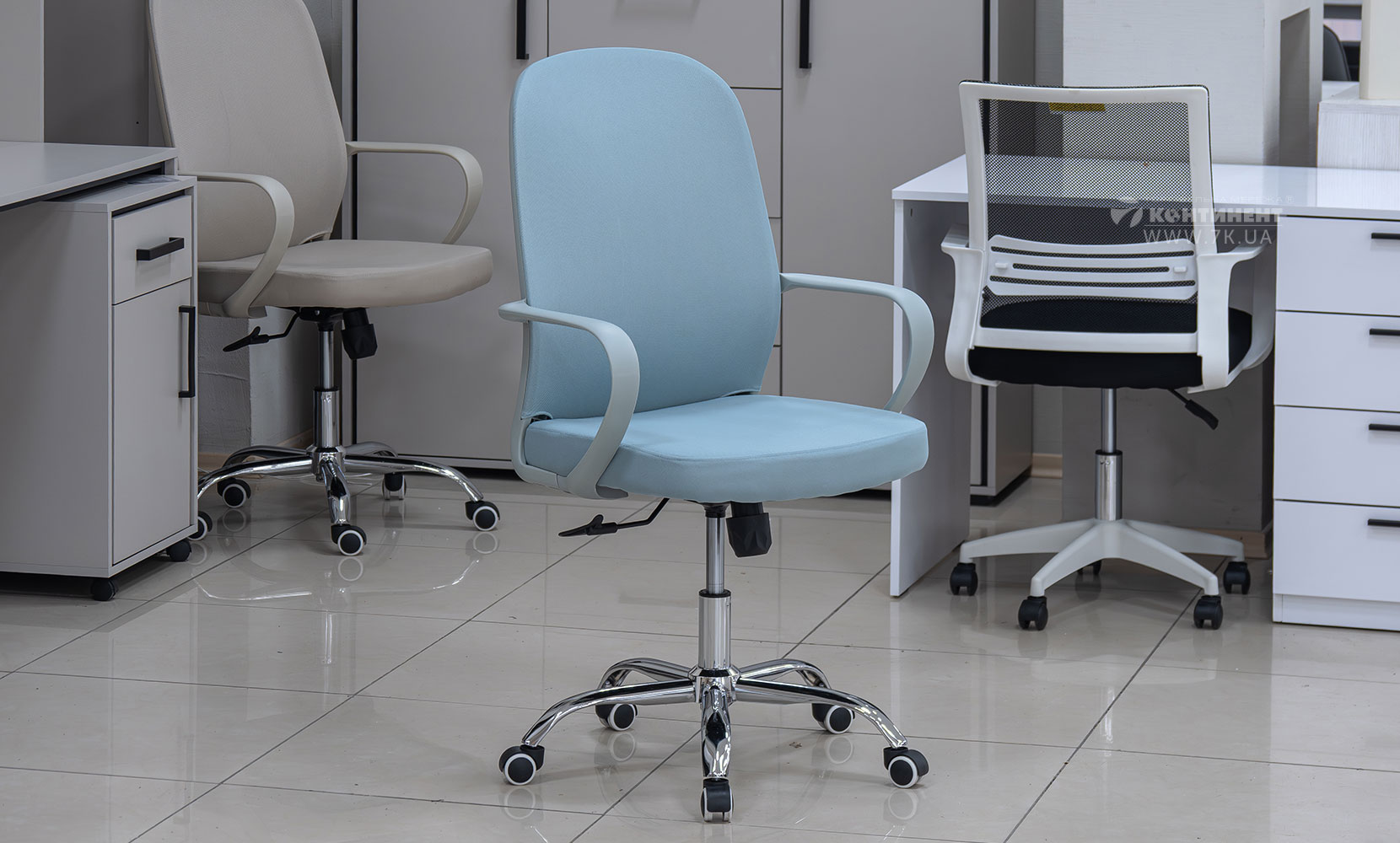 Офісне крісло Стілець офісний Фотон аква - фото 2