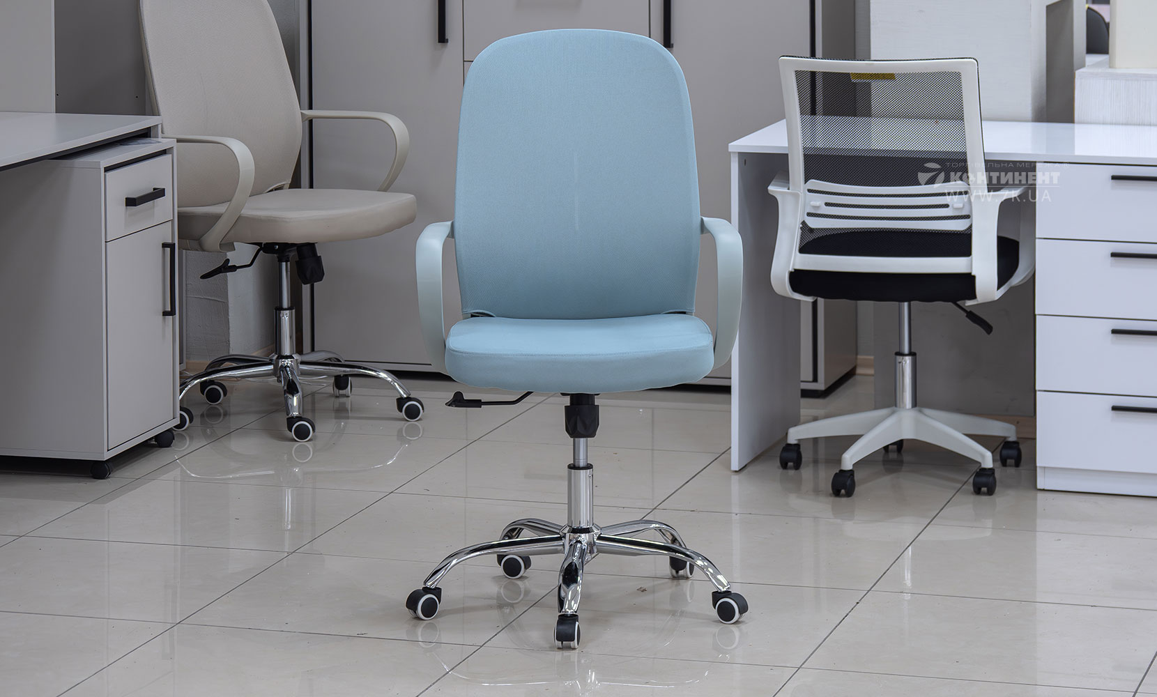 Офісне крісло Стілець офісний Фотон аква - фото 3