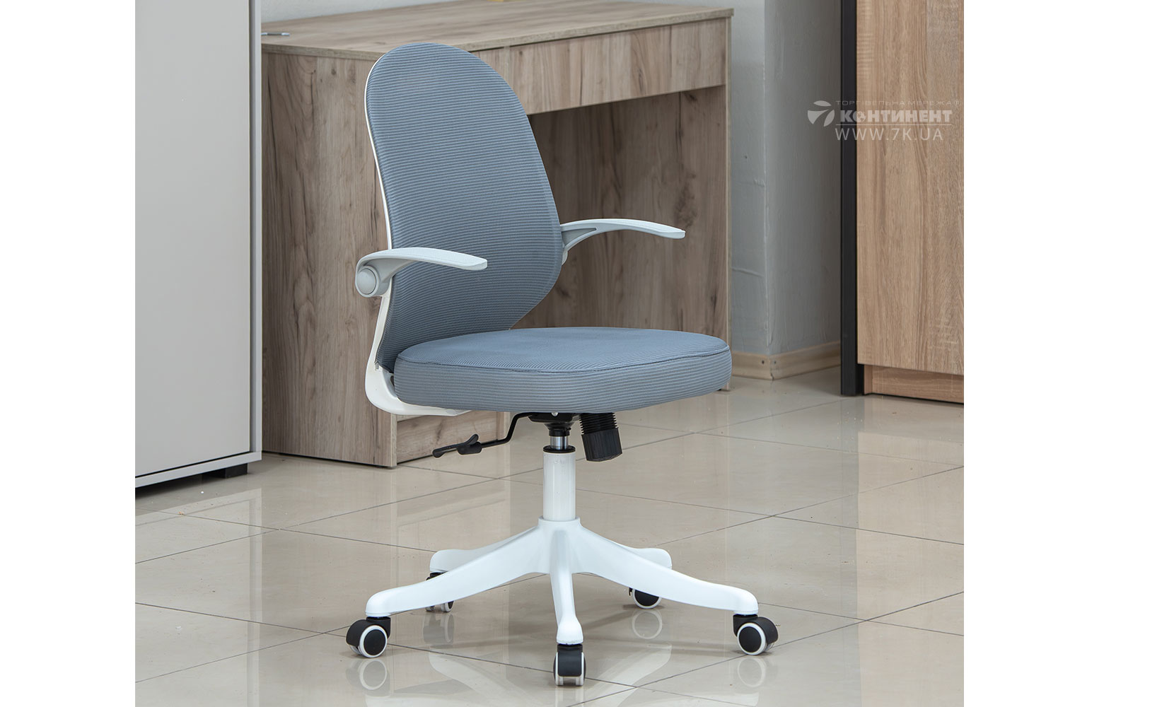 Офісне крісло Стілець комп'ютерний Асті сірий - фото 1