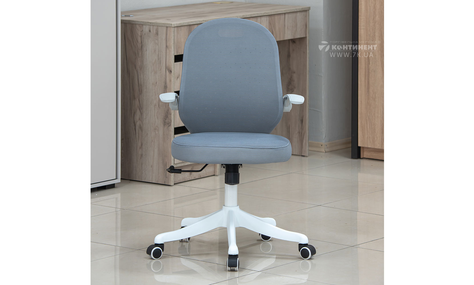 Офісне крісло Стілець комп'ютерний Асті сірий - фото 2