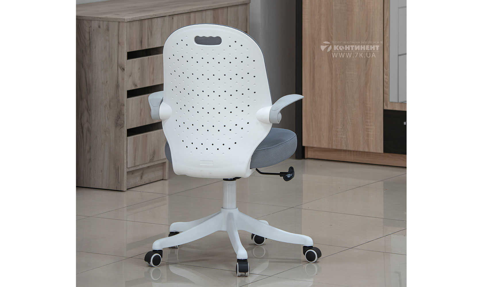 Офісне крісло Стілець комп'ютерний Асті сірий - фото 4