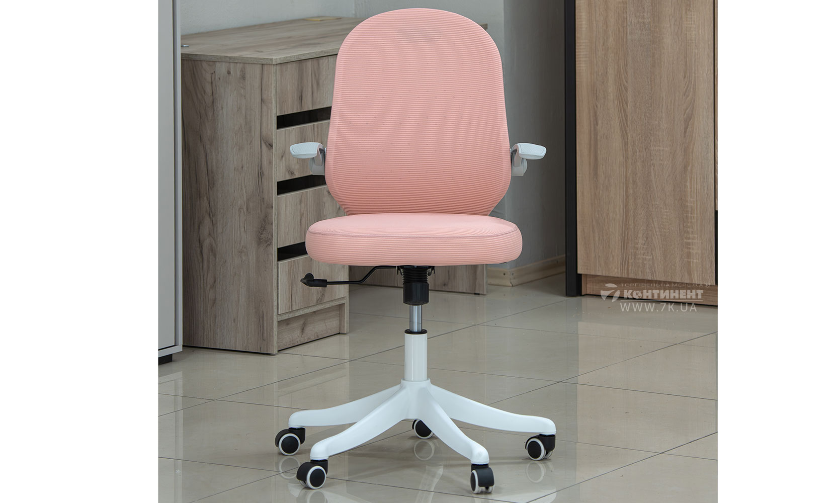 Офісне крісло Стілець комп'ютерний Асті рожевий - фото 3