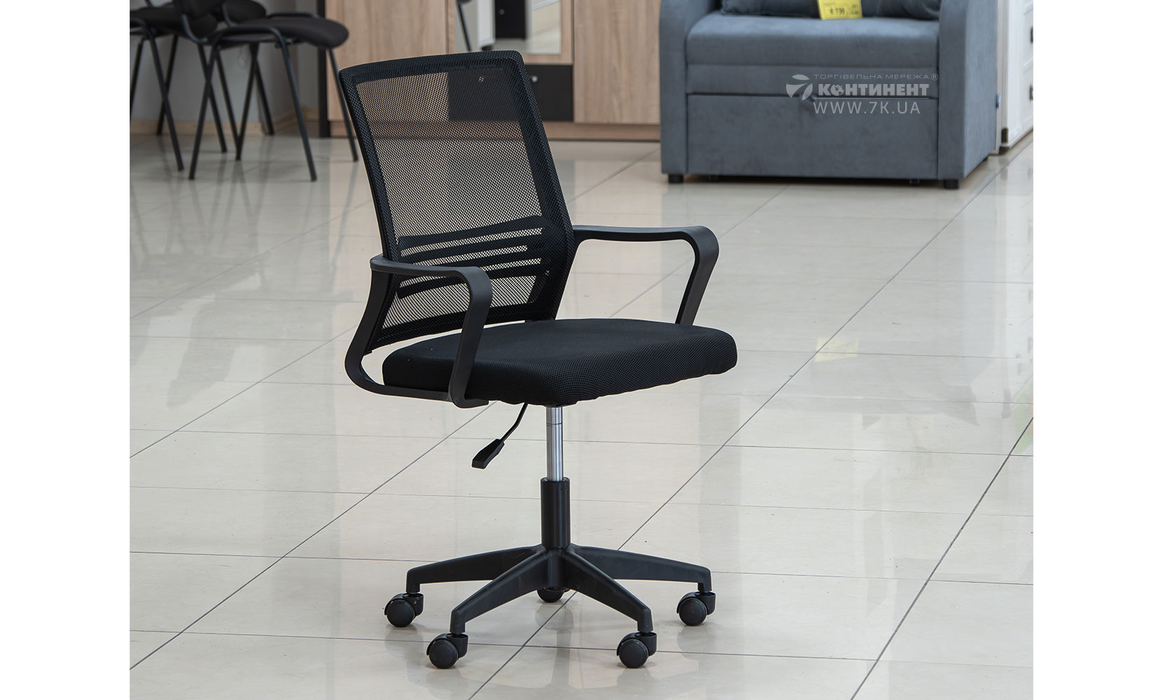Офісне крісло Стілець офісний Веб чорний - фото 2