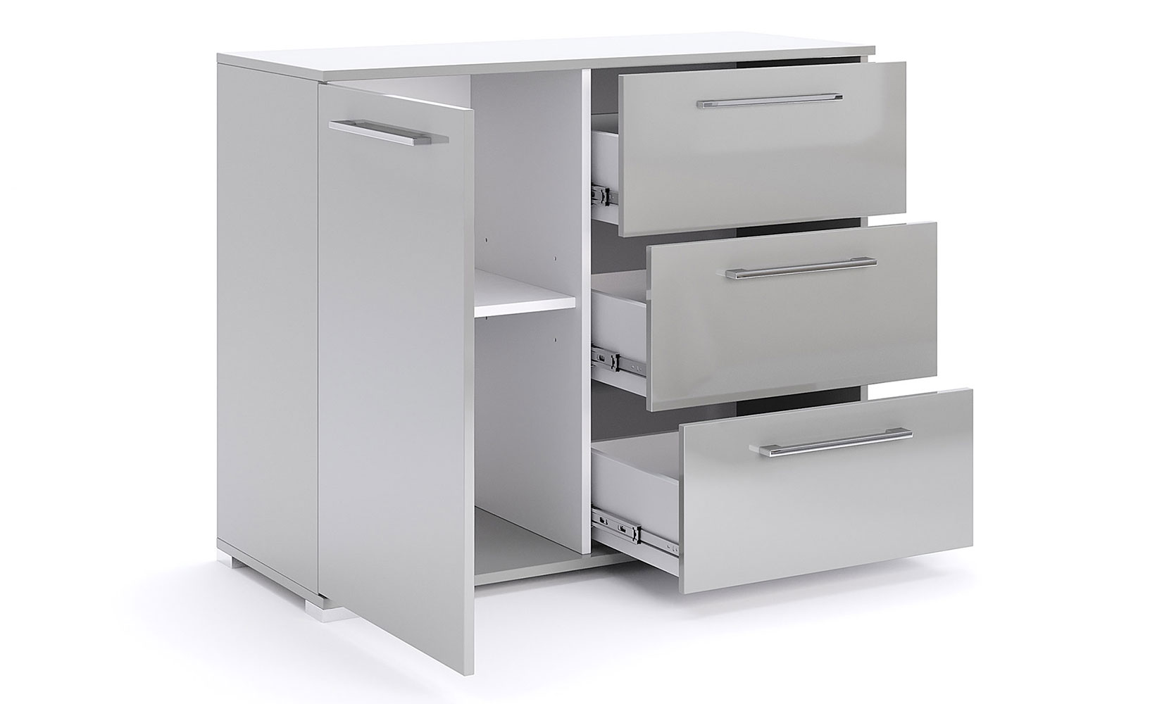 Комод Мегі MG-61 Комод 1дв 3шх глянець сірий шиншила - фото 2