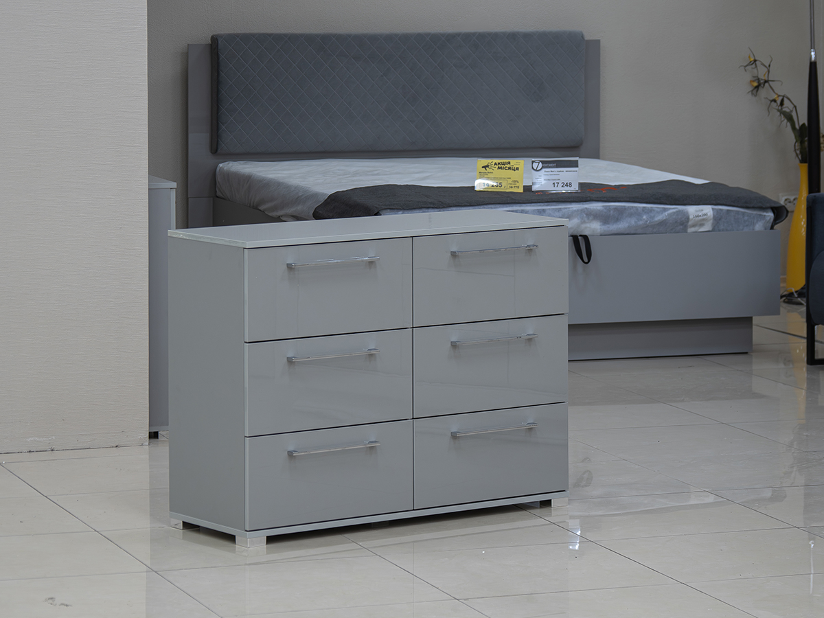 Комод Мегі MG-66 Комод 6шх глянець сірий шиншила - фото 3