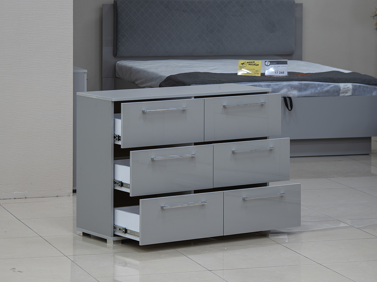 Комод Мегі MG-66 Комод 6шх глянець сірий шиншила - фото 4