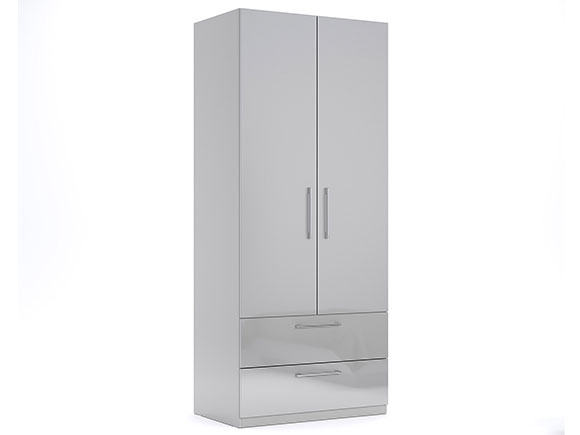 Шафа у спальню Мегі MG-12 Шафа 2дв 2шх без дзеркал глянець сірий шиншила