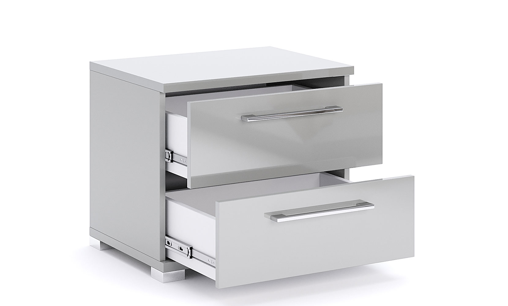 Приліжкова тумба Мегі MG-52 Приліжкова тумба 2шх глянець сірий шиншила - фото 2