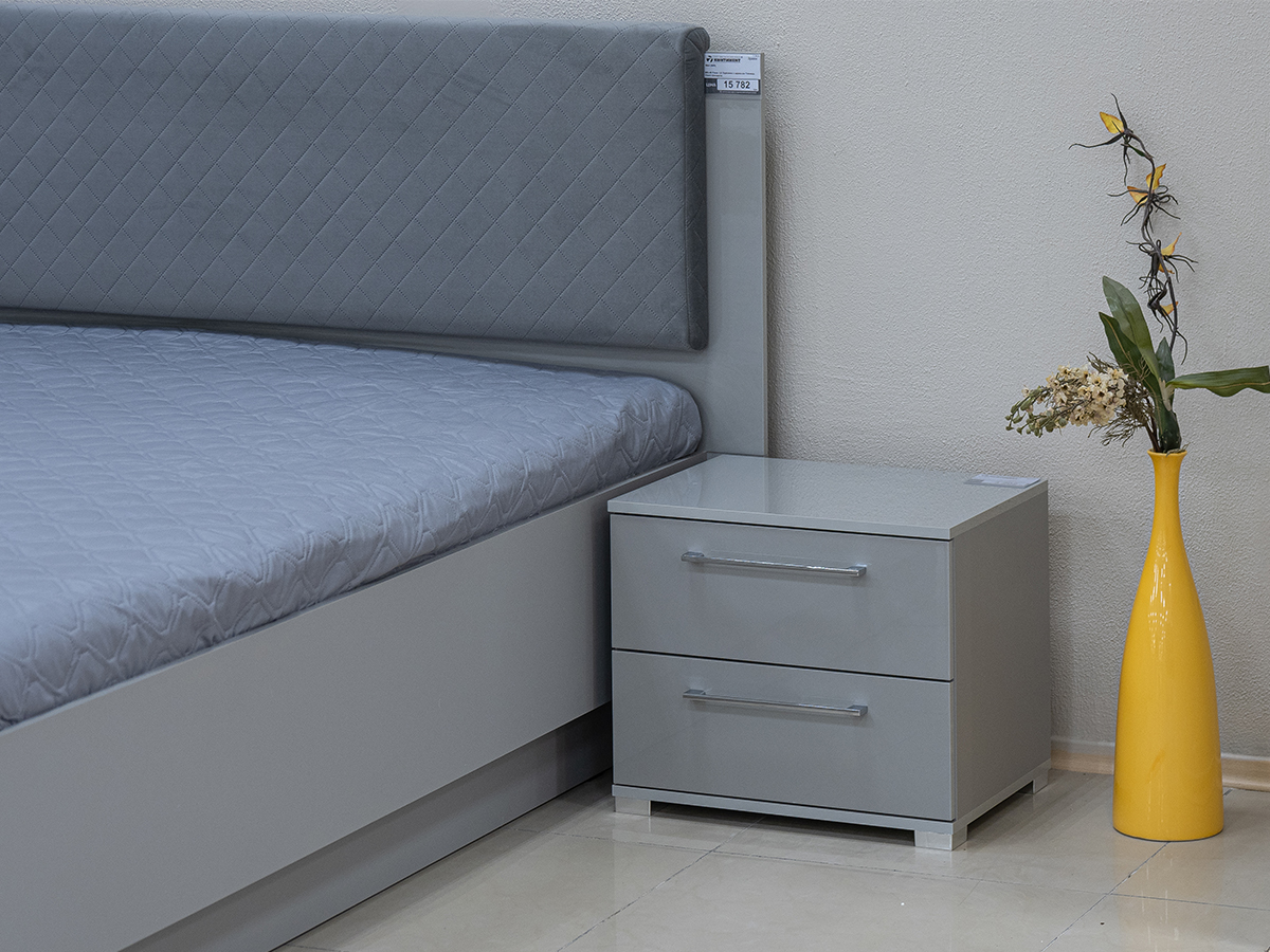 Приліжкова тумба Мегі MG-52 Приліжкова тумба 2шх глянець сірий шиншила - фото 3