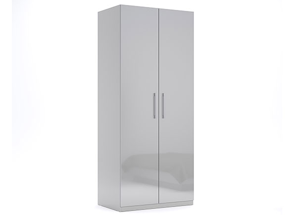 Шафа у спальню Мегі MG-22 Шафа 2дв Без дзеркал глянець сірий шиншила