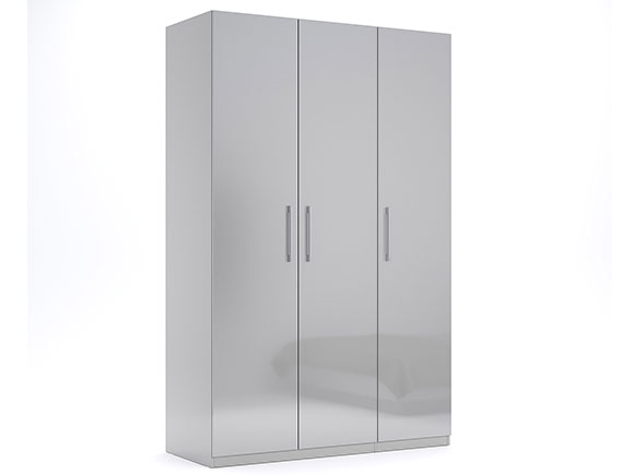 Шафа у спальню Мегі MG-23 Шафа 3дв Без дзеркал глянець сірий шиншила