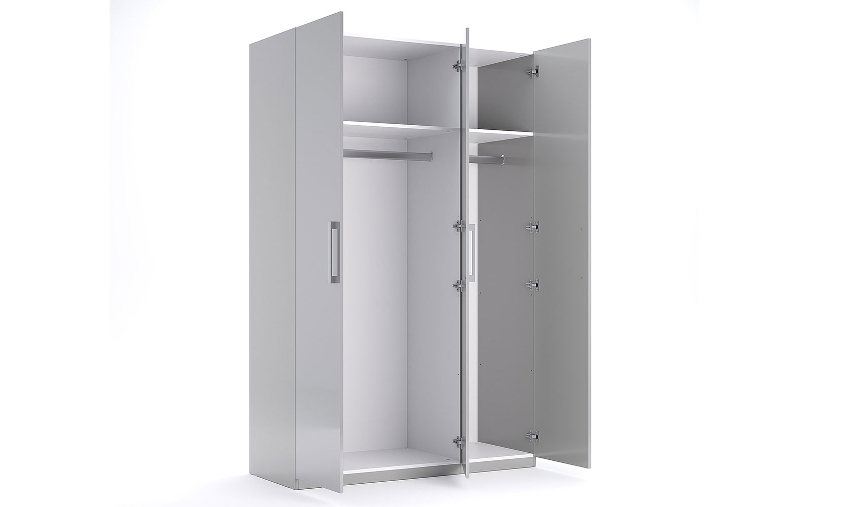 Шафа у спальню Мегі MG-23 Шафа 3дв Без дзеркал глянець сірий шиншила - фото 2