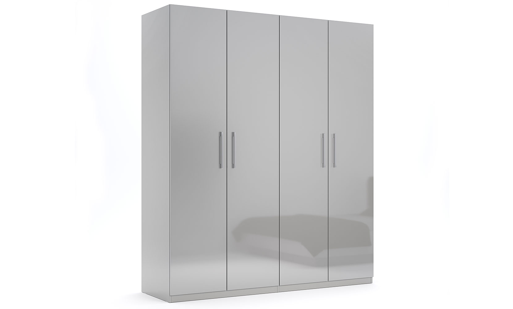 Шафа у спальню Мегі MG-24 Шафа 4дв без дзеркал глянець сірий шиншила - фото 1