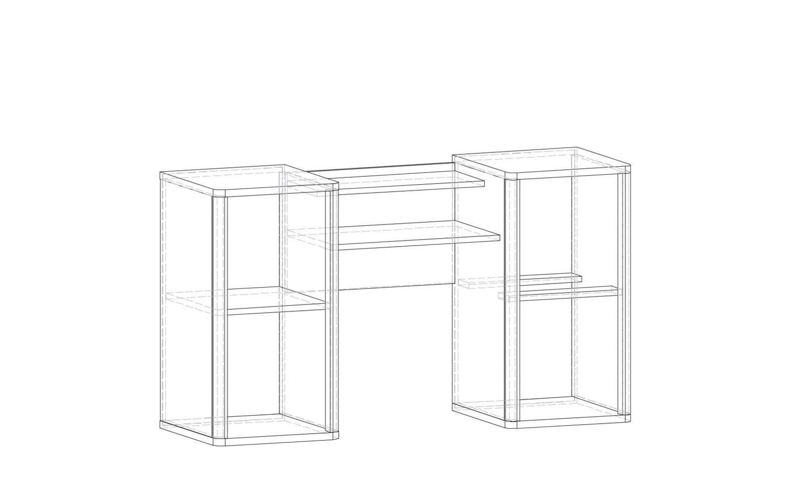 Туалетний столик Токіо туалетка 1д+4ш венге - фото 2