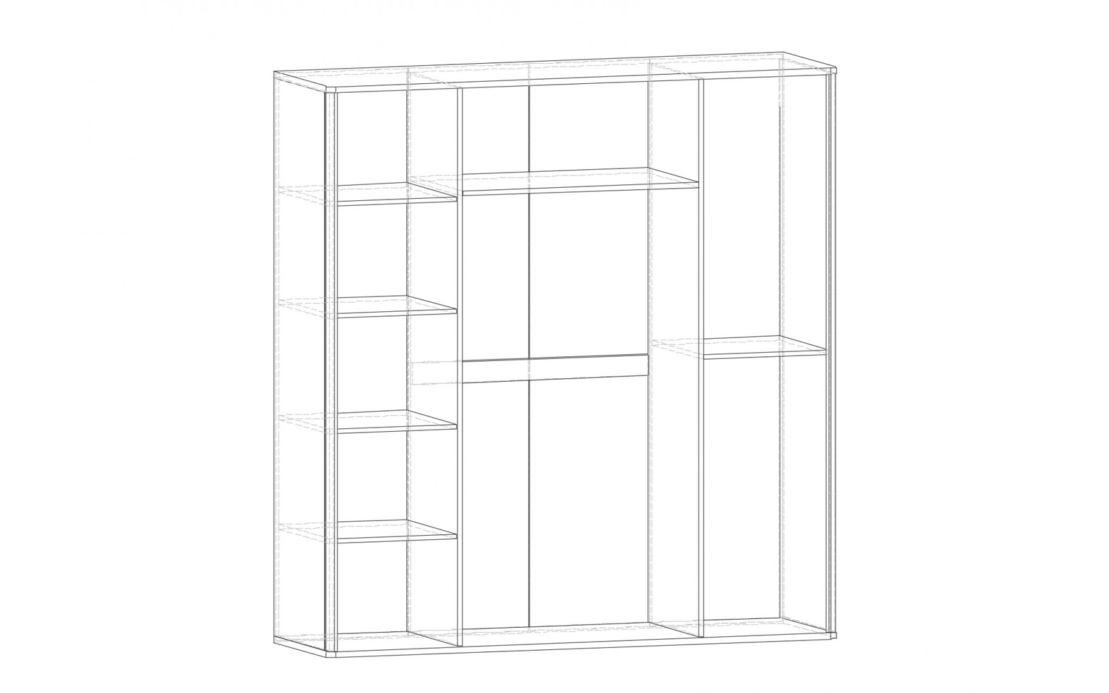 Шафа у спальню Токіо шафа 4дв (без дзеркал) венге - фото 2