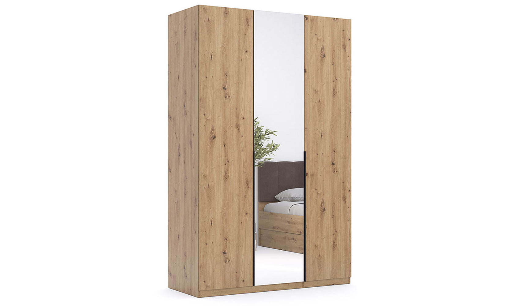 Шафа у спальню Тедді TD-13 Шафа 3дв (з дзеркалом) дуб артізан - фото 1