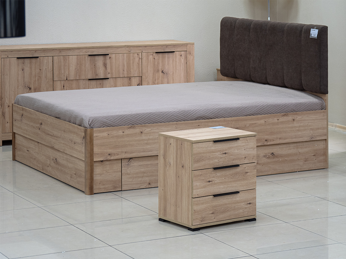 Приліжкова тумба Тедді TD-53 Приліжкова тумба 3шх дуб артізан - фото 3