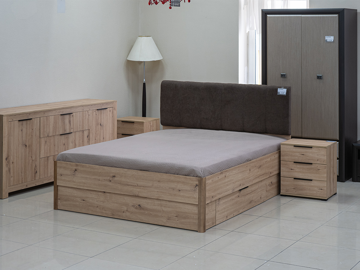 Ліжко Тедді TD-36 Ліжко 1,6х2,0 з шухлядами (без каркасу) дуб артізан - фото 2