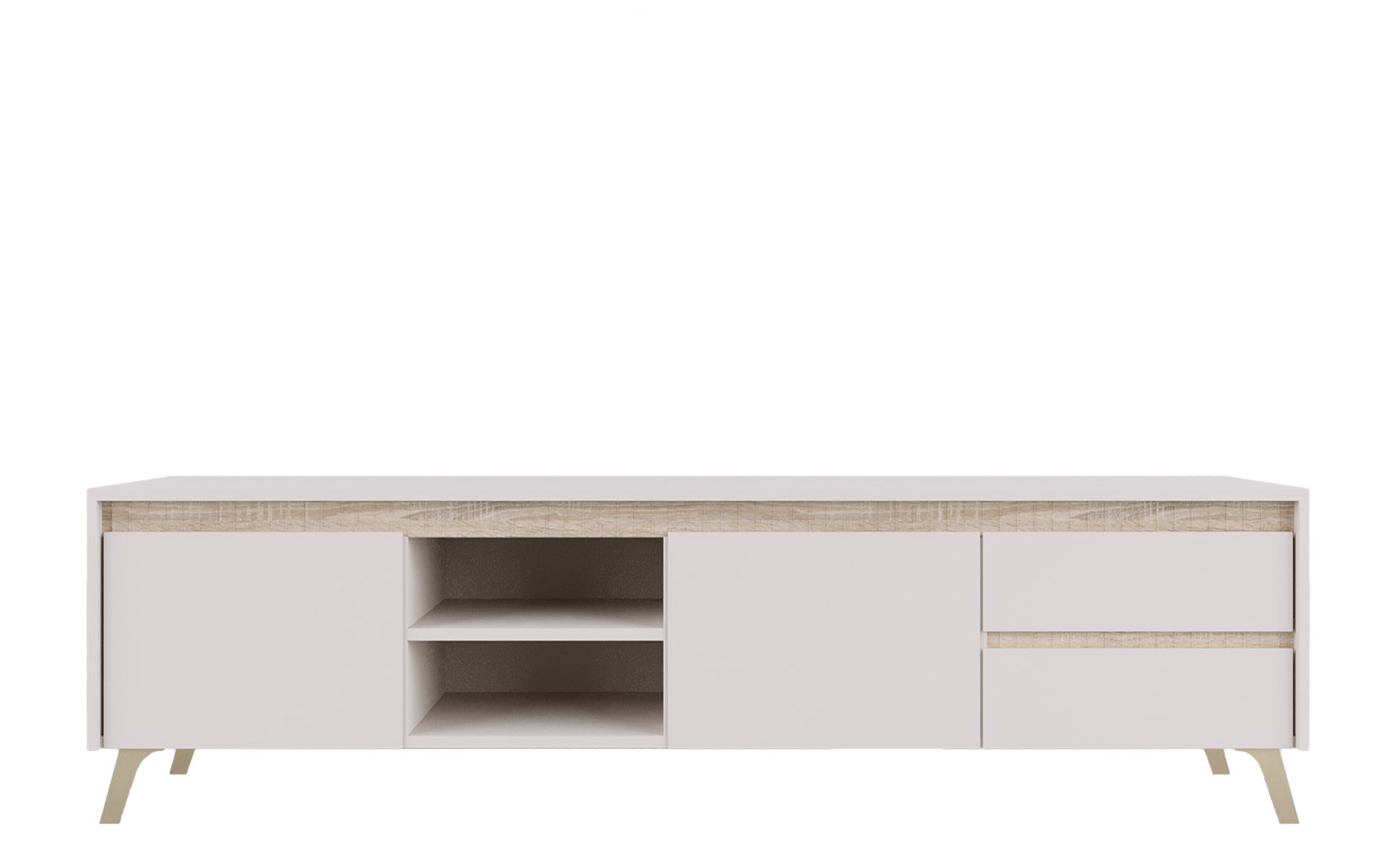 Тумба ТВ Лаундж 002 тумба RTV 2K2So кашемір/ дуб сонома - фото 1