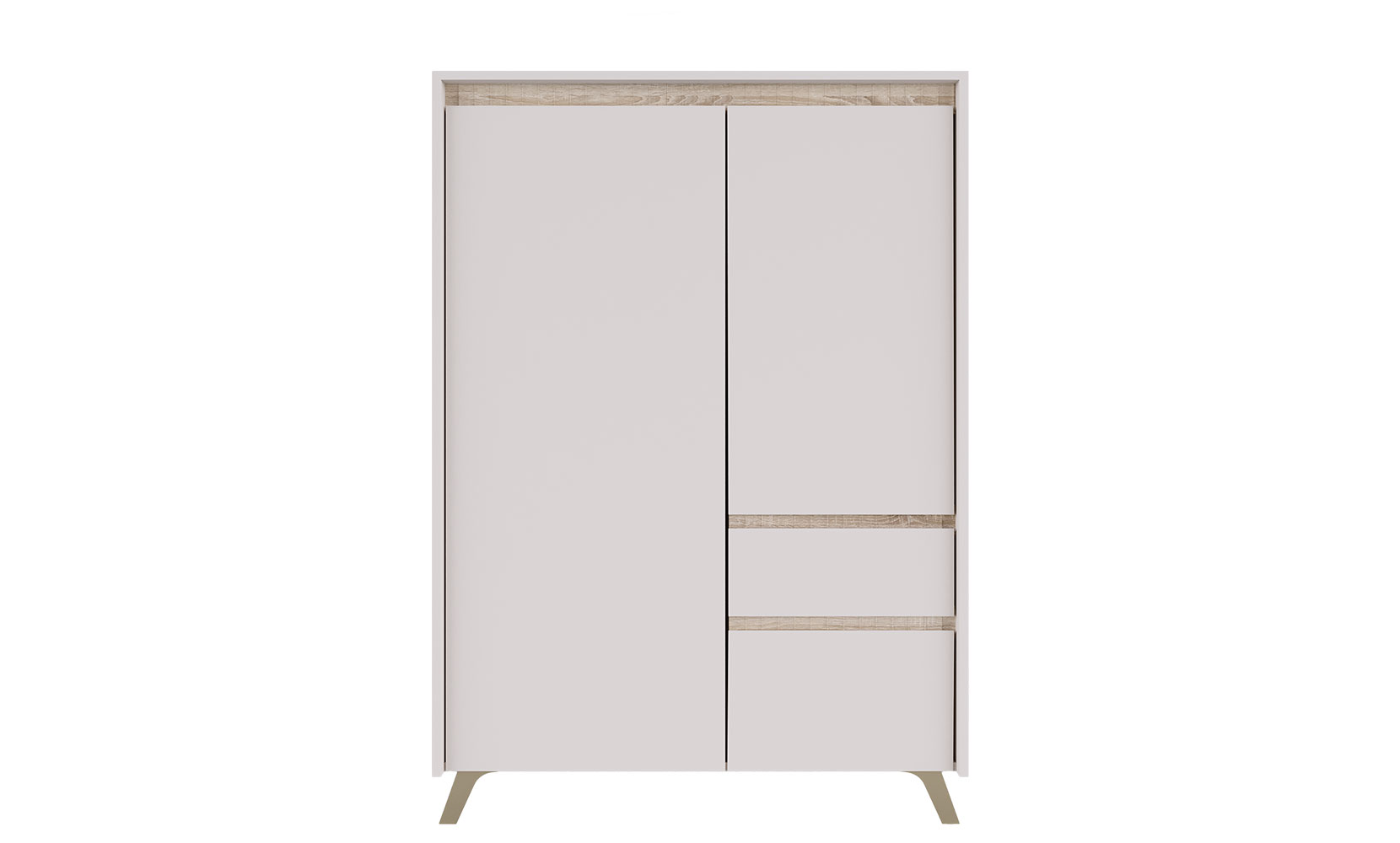 Комод Лаундж 004 Комод REG 2D1S1K кашемір/дуб сонома - фото 1