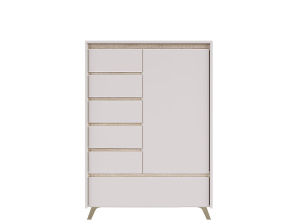 Комод Лаундж 005 Комод REG 1D5S1K кашемір/ дуб сонома